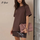 100% Cotton Basic T Shirt Women Summer New Oversized Casual Solid Tee Female Loose Short Sleeve Soft 10 Color