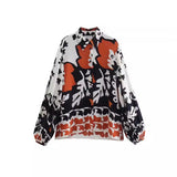 Summer Style Fluffy Sleeve Printed Shirt Printed Home Pants Printed Shorts
