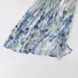 New Open Metal Thread Printed Dress