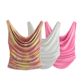 Summer Pleated Jacket Silk Satin Skirt