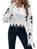 Tweated Sweater Women's Long-Sleeved Loose-Fitting Knitted