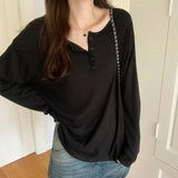 Version Of Loose Casual Long-Sleeved Sweater Women's Autumn New Solid Color Lazy Style All-Inclusive
