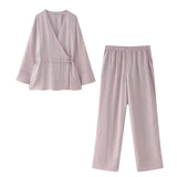 New Spring Style Kimono Coat 5427743 Trousers 5427431 211-0-Outfit