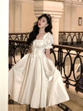 French Burgundy Evening Party Dress Women 2023 Summer Elegant Romantic Prom Vestidos Korean A-line Graduation