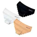For Women Seamless Panty Set Solid Invisible Underwear Sexy Low Waist Briefs Women's Underpants Lingerie Dropship 3