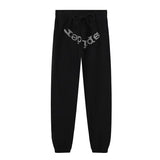 Printed High Street Couple Loose Hooded Sweater Leisure Trousers Sports