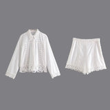 Crochet Knitted Shirt Crochet Shorts In