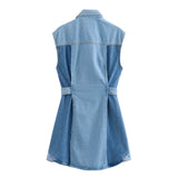 Spring Quilted Denim Dress 5862085 Denim Trousers