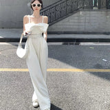 Women Summer Elegant Bodycon Jumpsuit Ladies Slim Party Club Sexy Party Clothing Wide Leg Long Overalls