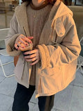 Preppy Reversible Lambswool Hooded Jacket- Outfit