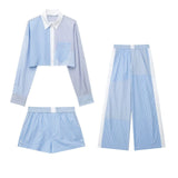 New Striped Quilted Shorts 3127277 Quilted Pants 3125277 Sets Of Quilted