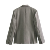 Double-Breasted Suit Jacket 2208425 Blended Straight Trousers 2202425