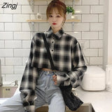 Shirts Women Single Breasted Spring Autumn Korean Style Chic Popular Trendy Streetwear All-match Ulzang Female Crop