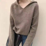 Zingj Trend Ins Hooded Sweater Sweater Thin Autumn Sweater Long-Sleeved Sweater
