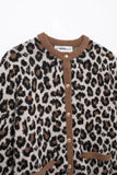 Leopard Print O-Neck Cardigan- Outfit