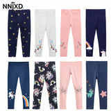 Leggings 100% Cotton Boy's Trousers Fille Kids Pants Girls Pants Skinny Print Cartoon Pattern Children Leggings