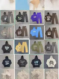 High Street Tide Card Letter Printing Loose Hooded Sweater Suit For Men And