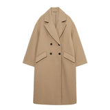 And Winter New Double-Breasted Loose Coat