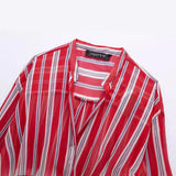 Spring Style Knot Striped Translucent Long-Sleeved Shirt