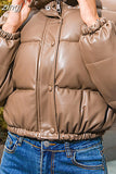 Parkas Women Coat Short Down Jackets For Women Female PU Leather Bomber Jacket Elegant Doudoune Femme Veste Manteau