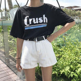 Women Summer Denim High-waist Pockets Large Size S-5XL Loose Slim Wide-leg Womens Short Korean Style All-match Chic