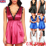 Zingj Style Sexy Underwear Sexy Ice Silk Strap Lace Edge Sleeping Skirt Sexy