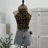Real Shot Of The Hottie Shoulder Mesh Hot Diamond To Receive The Belt Strap Horn Long Sleeve Top Short T-Shirt
