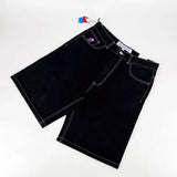 Zingj Y2K Vintage Denim Shorts Men's Harajuku Punk High-Waisted Denim Shorts 211-1-Outfit