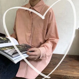 Women Spring Long Sleeve Plaid Loose 2XL Students All-match Street Wear Korean Style Leisure Blouses Womens Tops Chic