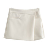 New Style Asymmetrical Solid Color Fashion Skirt Pants In Autumn