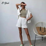 Summer Soft Cotton Sets Women Loose Casual 2 Pieces Long Sleeve Sweatshirt &amp; High Waist Pants Solid Outfits