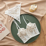 Street Women's Camisole New Fashion Embroidered 3D Petal Bustier Bra Cropped Tops Female Thin Underwear