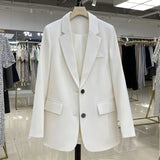 Zingj Suit Jacket Female Small Man 2024 Spring And Autumn Short Retro Korean Version Casual Show Thin Suit