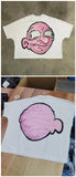 Boxy Fit Tee Cartoon Spoof Printing Beauty Trend Loose