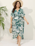 Size Women's Dress Bohemian Print New Shirt Skirt Fat MM