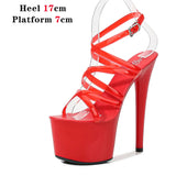 2022 New Brand Women Sandals Summer Shoes Sexy Thick High Heels Platform Dress Party Wedding Shoes Woman Pumps Stripper