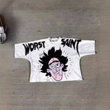 Zingj Men's T-Shirts Oversized Graphics Gothic Harajuku Short-Sleeved Men's T-Shirts Y2k Top Friends 211-0-Outfit