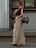 Zingj Skirt 2024 New Lady Street Trend Long Sexy Hot Girl Sequin