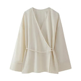 Zingj Women's French Kimono High Waisted Straight Set