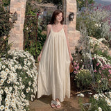 Zingj Seaside Resort Dress Niche Design Loose Show Back Fairy Travel