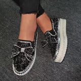 Women With Single Shoes In Spring 2023, The New Style Of One Foot With Thick Soles, Lazy People, Leisure Drill, Bow Tie, Korean Version Of Student