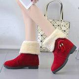 Celebrity Snow Boots 2024 Autumn And Winter New Korean Version Of Short Boots Plush Thickened Warm Cotton Boots