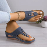Zingj Flat-Soled Slippers Women's 2024 New Fashionable Slope Heel Herringbone