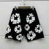 2024 New Black And Gray Printed Shorts For Men And Women With High Quality Rope