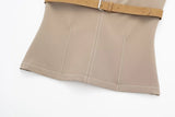 New Spring Style Silk Thread Decoration With Belt Slim Halter Top