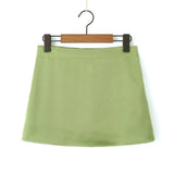 Spring Style Classic Holiday Shorts, Solid Color Shorts, Half Skirt, A-Shaped