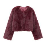 New Artificial Fur Effect Short Fashion Jacket