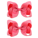 4'' Cute Solid Grosgrain Ribbon Bowknot Hair Clips For Girls Handmade Hairpins Barrettes Headwear Kids Hair