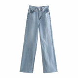 New Spring Style Is High-Waisted And Thin, Loose Straight Trousers, Casual Wide-Leg Pants