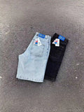Street Polar Boy Denim Shorts Y2K Hip-Hop Cartoon Graphic Embroidery Retro